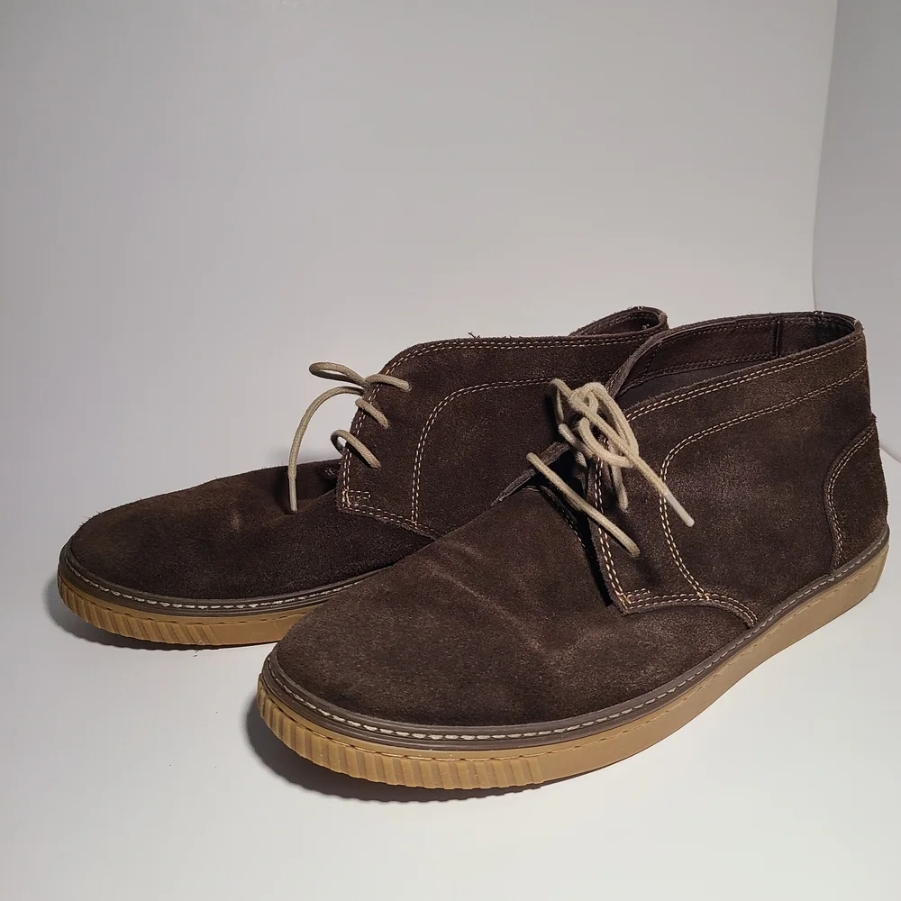 Johnson & Murphy Men's Brown Suede Leather Chukka Boots Size 11.5